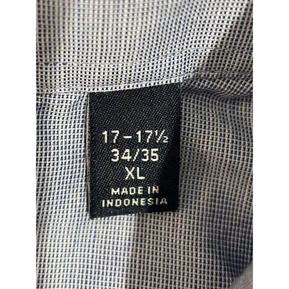 Tommy Hilfiger Mens XL Blue Regular Fit Stretch Button-Down Shirt 17-17.5 34/35 - Picture 7 of 12